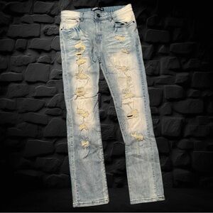 DISTRESSED / RIPPED JEANS BY LEGENDARY STATUS SZ 31 Acid Washed